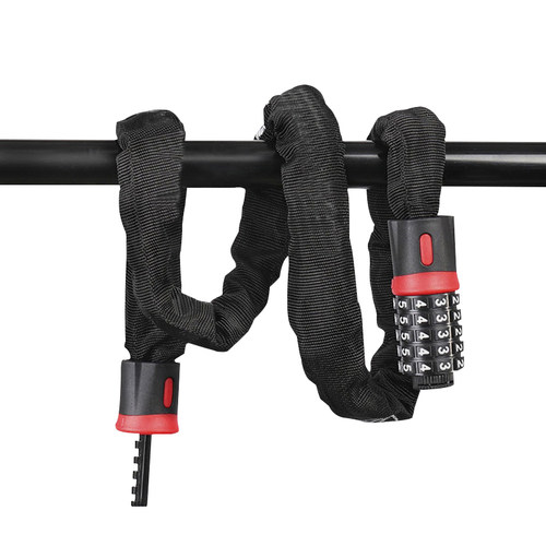 自行车密码锁电动车摩托车链条锁单车防盗车锁山地电瓶车铁链锁链