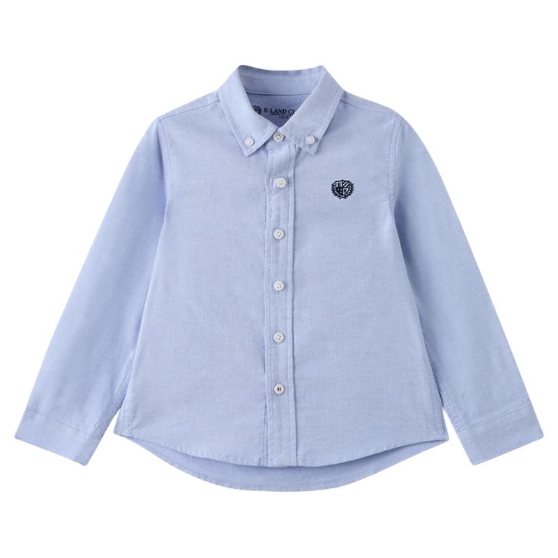 【100%棉】eland kids衣恋童装男童女童翻领衬衫26春季新品英伦风
