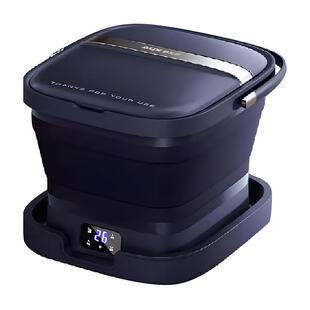 奥克斯可折叠泡脚桶恒温加热电动按摩家用全自动足浴器足疗洗脚盆