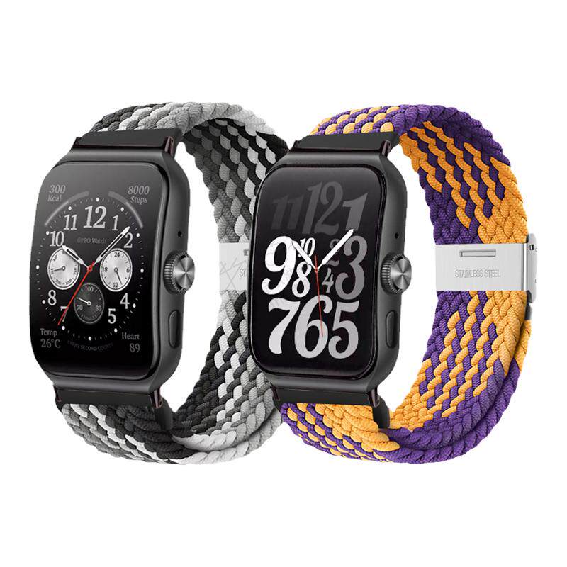 适用OPPO WatchS手表带X3/2磁吸扣Watch4pro编织回环表带运动watch3/SE智能3pro腕表带watch2男女春夏季