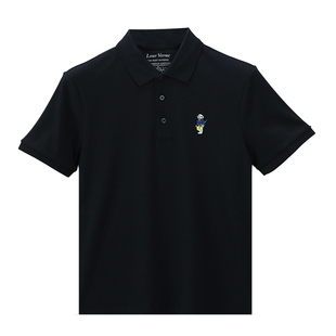 高端小熊刺绣短袖t恤男纯棉夏季新款商务休闲POLO衫男士上衣全棉