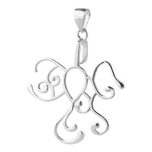 S925银吊坠空托女不规则随形项坠吊坠空托镶嵌蜜蜡玉石佛公观音托