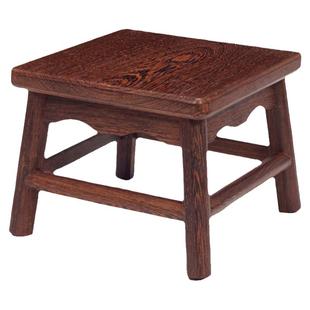 纯鸡翅木家用方凳换鞋凳新中式红木家具矮凳实木制板凳儿童小凳子