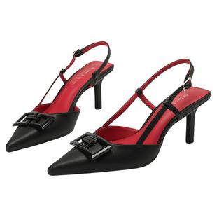 On feet& in love加肥加宽后提单尖头浅口时尚饰扣女士高跟单鞋