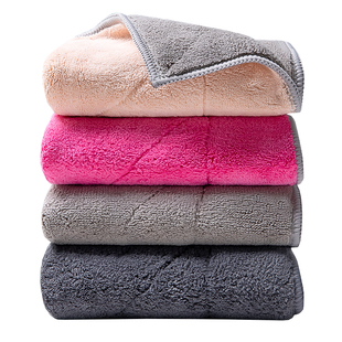 擦桌子珊瑚绒毛巾超细纤维抹布厨房专用洗碗不易沾油吸水灶台擦布