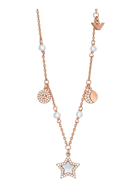 阿玛尼星月珍珠女士项链