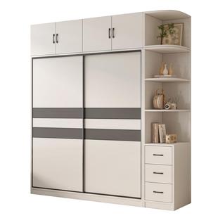 实木衣柜卧室家用新款2025爆款儿童衣橱出租房用小户型推拉门衣柜