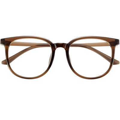 冷茶色素颜眼镜显白显脸小眼睛架