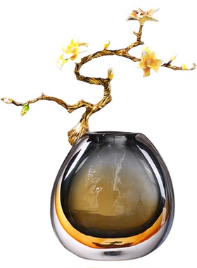 【珐琅彩】高端轻奢玻璃花瓶