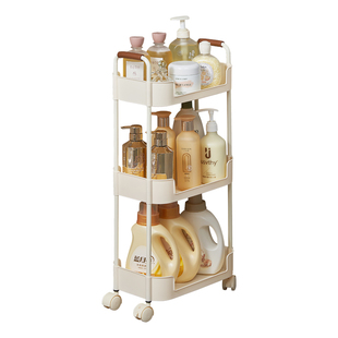 20cm宽32长卫生间洗衣液置物架浴室台面收纳架马桶边夹缝隙柜带轮