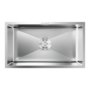 HIGOLD/悍高水槽厨房手工单槽304不锈钢洗菜盆洗碗池大单盆洗碗槽