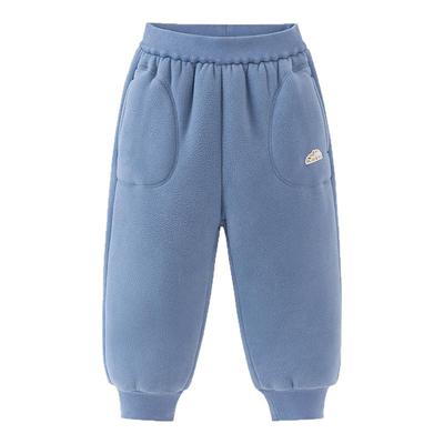 迷你巴拉男童女羊羔绒长裤冬