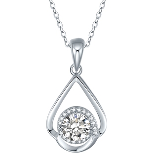 六桂福925纯银天使之泪吊坠女款轻奢气质挂坠锁骨链礼物新年礼物