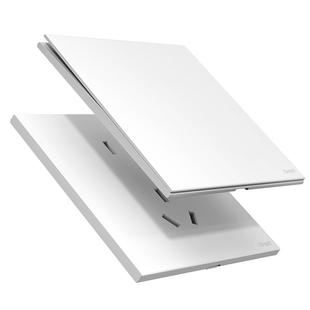 正泰X5S超薄哑光开关插座磨砂面板奶油风86型家用五孔16a米绒白
