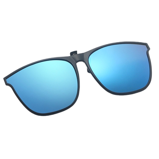 蓝色镜片可上翻近视眼镜夹片防眩光防强光开车钓鱼太阳眼镜偏光镜