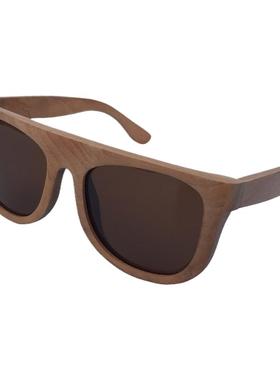 墨镜茶色木质偏光太阳镜