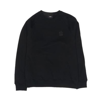 MLB官方 男女情侣保暖加绒纯色小标圆领套头卫衣25冬季新款MTB03