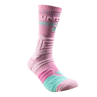 暗涌精英篮球袜男专业美式长筒球员实战毛巾底粉色运动袜子[长空]