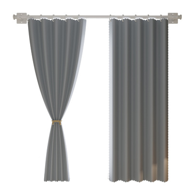 免打孔安装窗帘带杆一整套