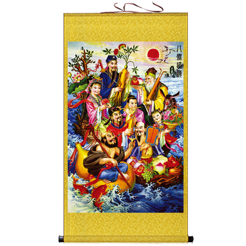 八仙图挂画八仙过海神像装饰画