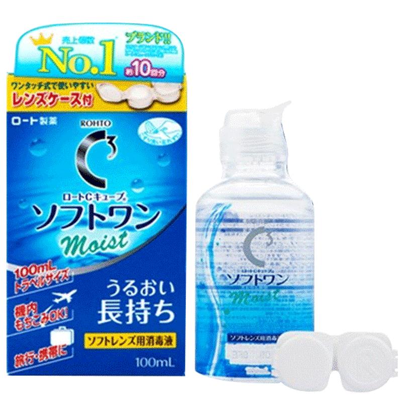 日本乐敦曼秀雷敦C3美瞳隐形眼镜护理液正品原装进口保湿型100ml