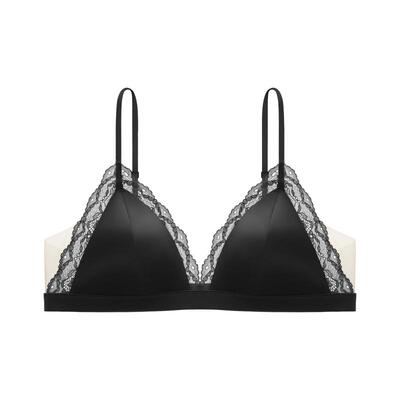 蕉内503A三角杯蕾丝色丁文胸