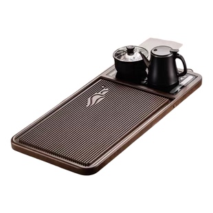 实木茶盘家用中式小茶台带排水木质干泡盘高端泡茶茶托盘一体茶海