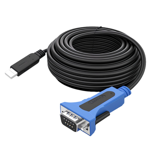 灵派 10米usb转rs232串口线转串口转换线公母头DB九针转接头COM口通讯串口线英国FT232芯片工业级20米30米
