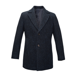 JODOLL乔顿呢子大衣男士百搭商务休闲舒适保暖花纱绵羊毛大衣外套
