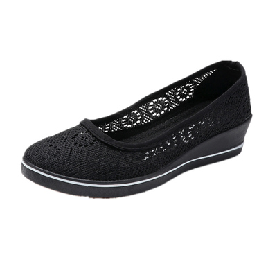 新款坡跟美容师工作透气护士鞋