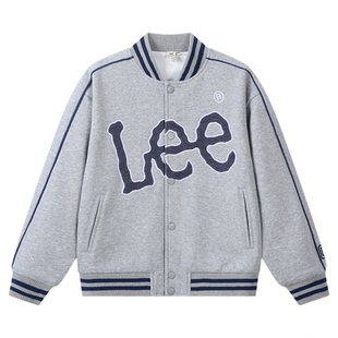 Lee kids经典棒球服外套男女童印花华棉保暖休闲简约百搭长袖上衣