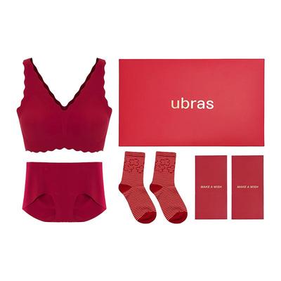 ubras无尺码本红色礼盒文胸红品