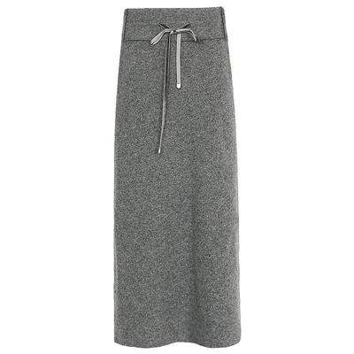 格雷系100%羊毛高腰半身裙