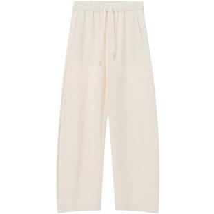 LAGOGO高腰肌理感宽松休闲裤女拉谷谷2025年冬新款裤子ODKK53XA68