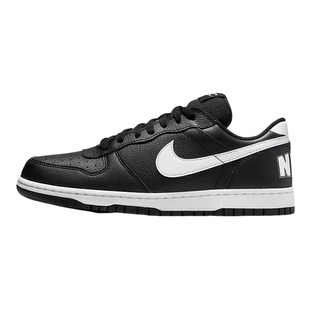 耐克男鞋BIG NIKE黑白熊猫低帮复古休闲板鞋轻便运动鞋IO4224-201