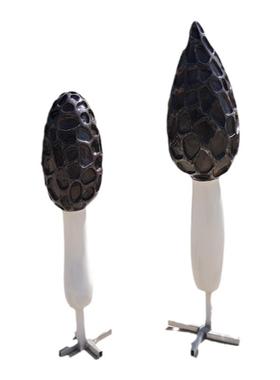 云南农业基地玻璃钢鸡枞菇雕塑园林景观仿真羊肚菌食用蘑菇雕像