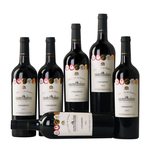 法国原瓶进口朗格多克14.5度AOP级干红葡萄酒整箱6支装五项金奖