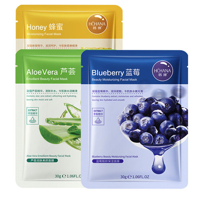 芦荟蜂蜜蓝莓舒缓面膜植物面膜