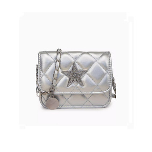 2024夏天新品迷你包菱格设计感小众链条包百搭银色斜挎口红小包包