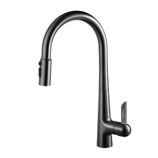 悍高厨房抽拉水龙头家用不锈钢冷热360度旋转洗菜盆水槽快装龙头