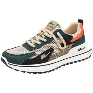 回力夏季女鞋2026新款透气网面镂空运动宽脚大码增高阿甘老爹网鞋