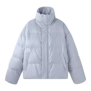 BJHG不计后果立领羽绒服男款冬季2025新款加厚宽松潮牌PU皮外套女