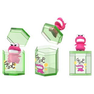 正版简动文创蜡笔小新场景萌粒收纳罐盲盒可爱周边公仔小摆件手办