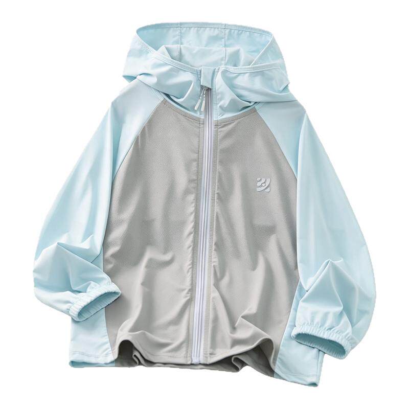 防晒冰皮UPF50+儿童夏季户外凉感透气薄外套男童运动遮阳服