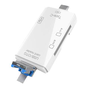 usb读卡器sd卡tf内存卡多功能六合一otg转换器接u盘typec安卓手机单反相机卡车载存储卡电脑二合一高速转接头