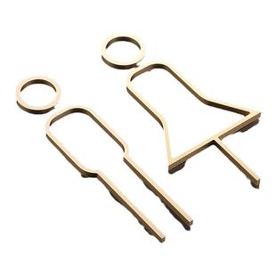 金属厕所牌高档造型洗手间指示牌个性男女卫生间标识牌立体三维厕所文化道具LOGO订做定做门牌WC独特高级气质