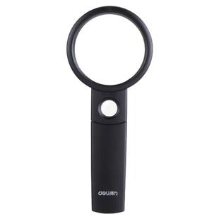 得力放大镜手持式高清便携式放大镜老人儿童学生科学阅读看报老年用鉴别户外手机维修5倍扩大镜