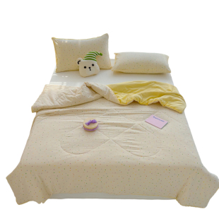 2025新款夏季双层纱被子夏凉被空调被宿舍单人学生非纯棉全棉四季