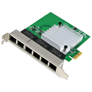 GRIS 6口千兆网卡PCI-E相机视觉采集卡Realtek瑞昱RTL8111H台式机电脑X1服务器RJ45以太网群晖汇聚ESXI软路由