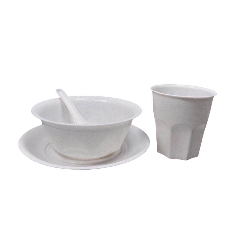 稻壳一次性餐具四件套碗筷套装饭店酒席露营环保可降解加厚食品级